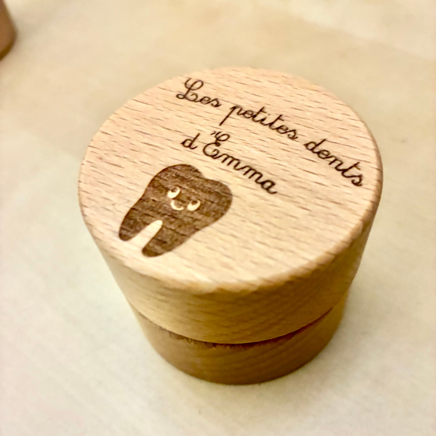 Boîte à dents de lait personnalisée