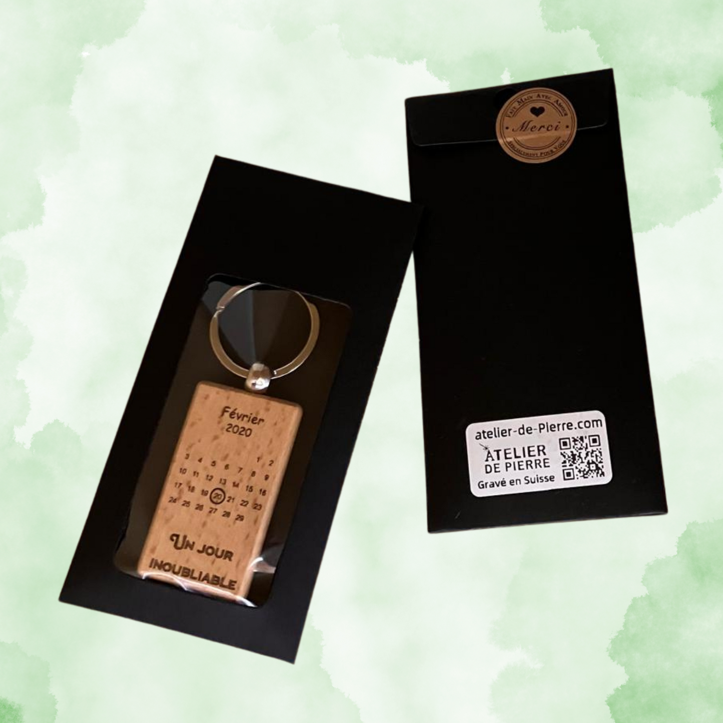 Porte-clés personnalisé - Calendrier "Un jour merveilleux"