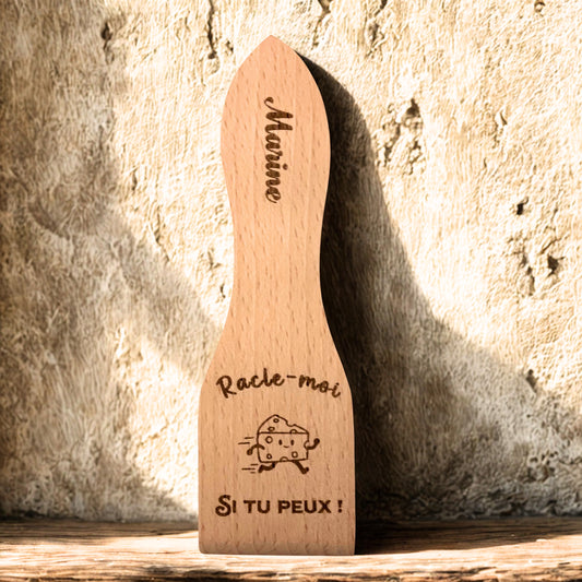 Spatule à raclette gravée & son coffret cadeau
