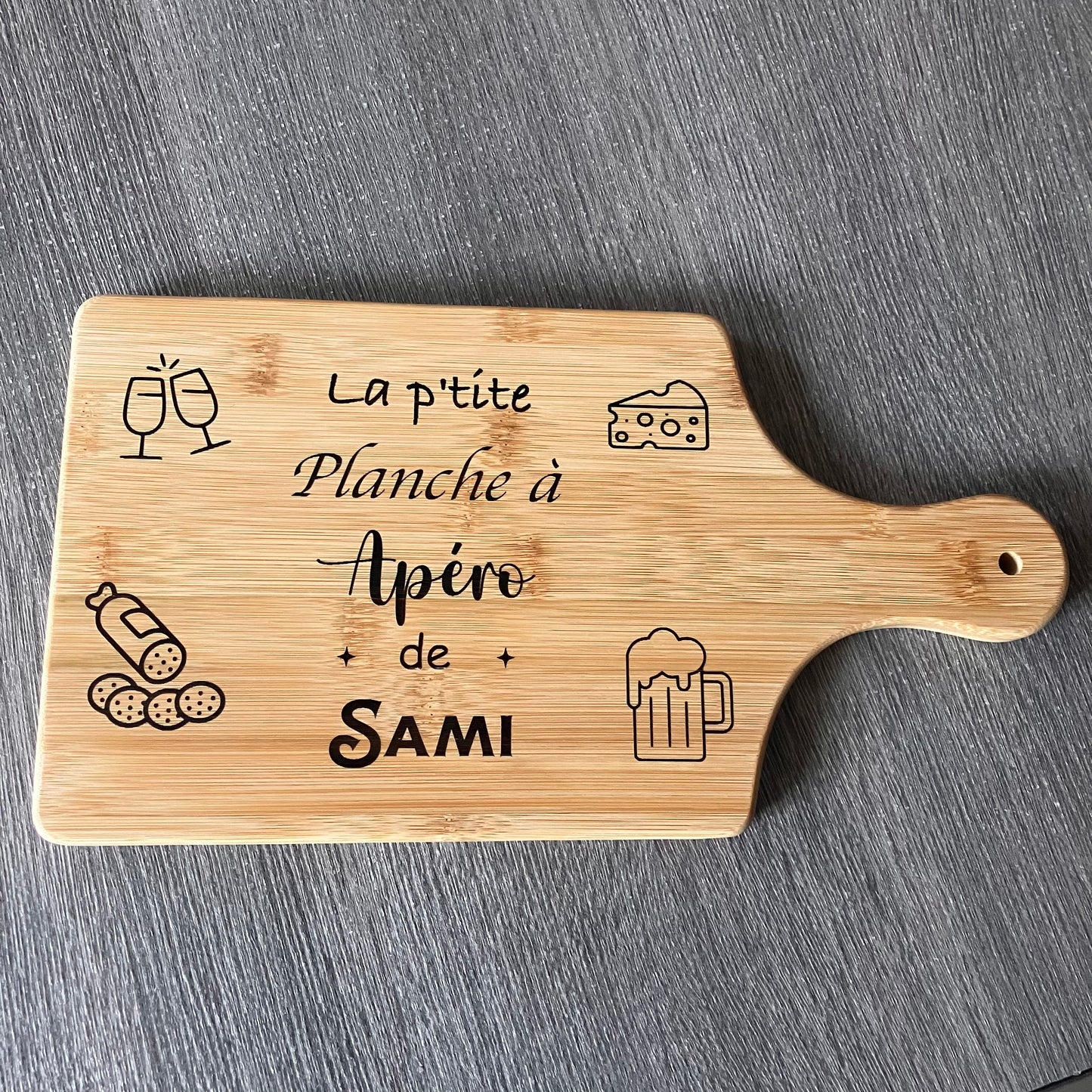 Planche Apéro en Bambou Personnalisée