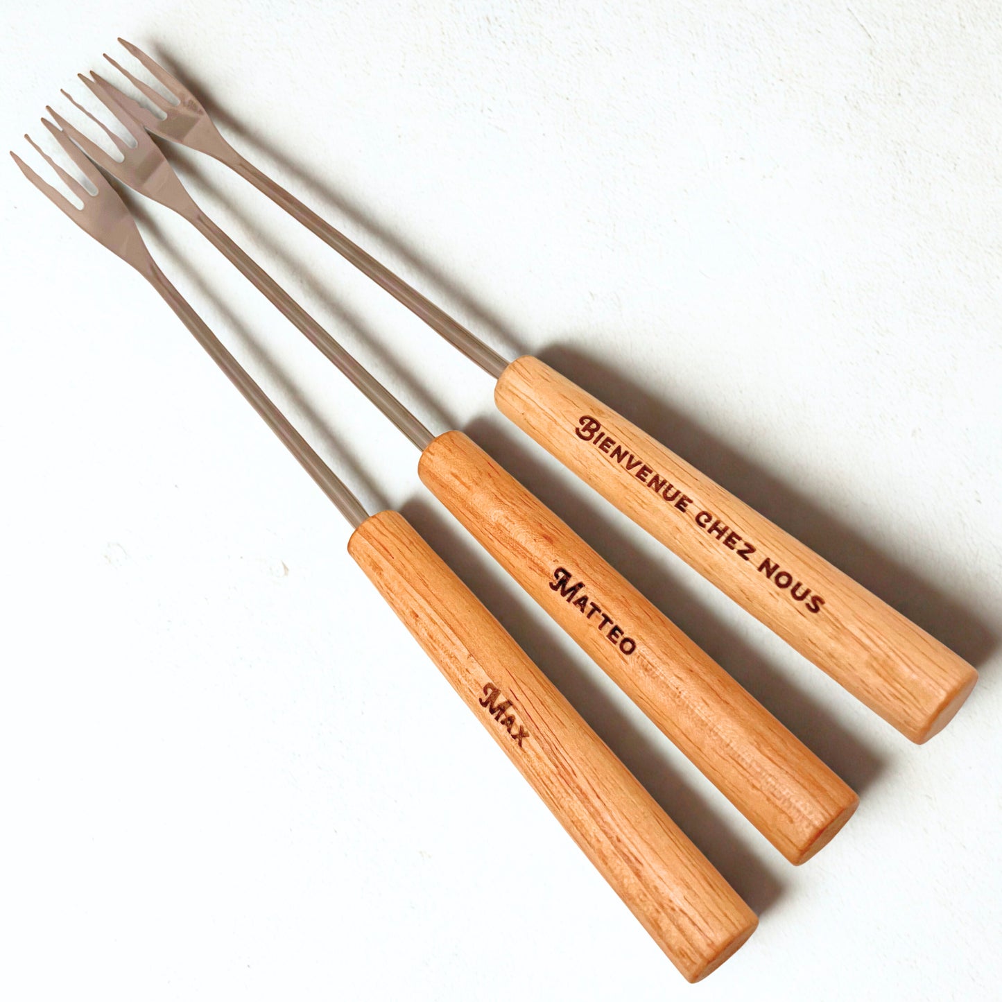 🎁 Coffret de 6 fourchettes à fondue gravées