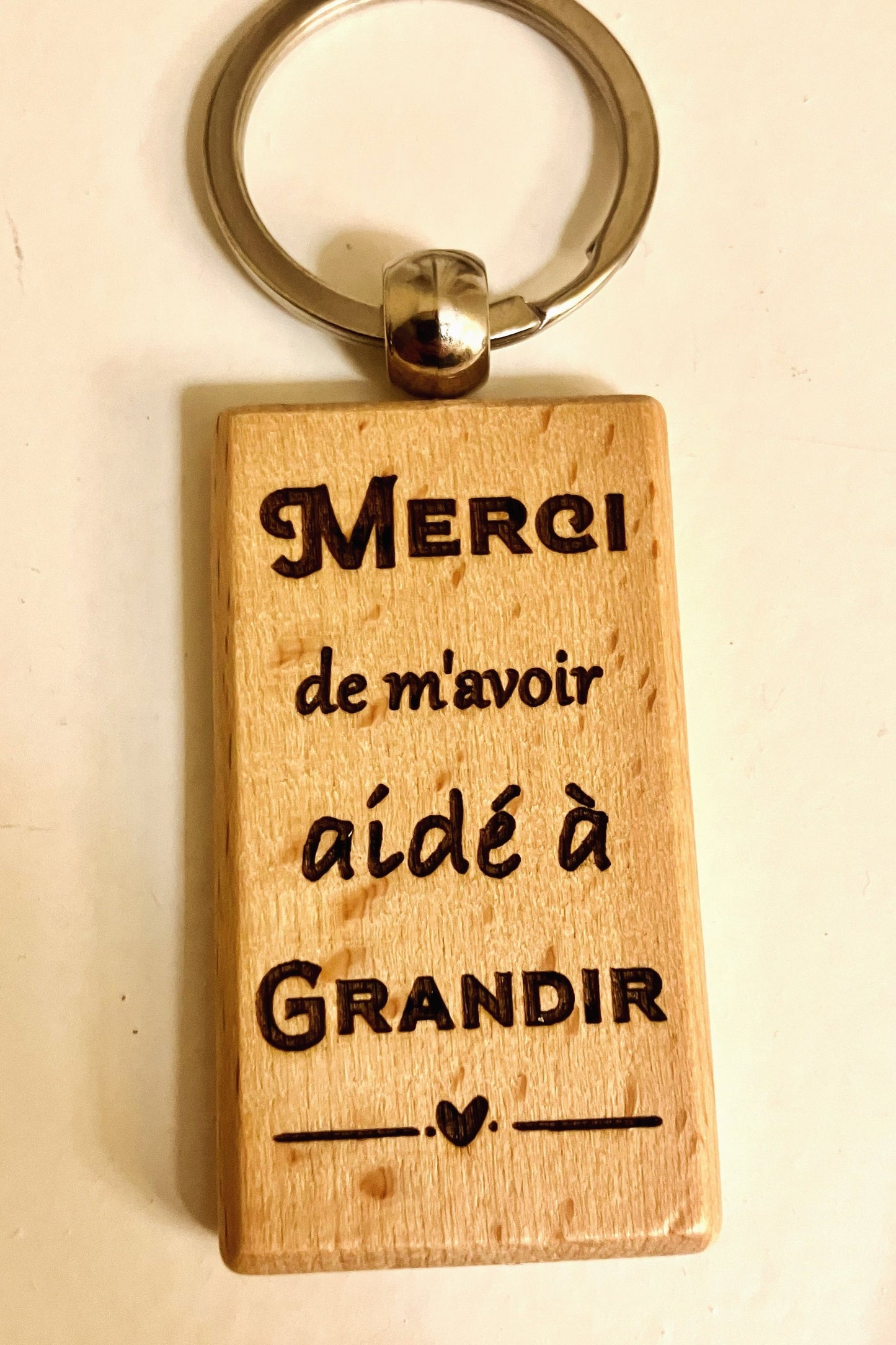 Porte-clé "Merci de m'avoir aidé à grandir ❤"