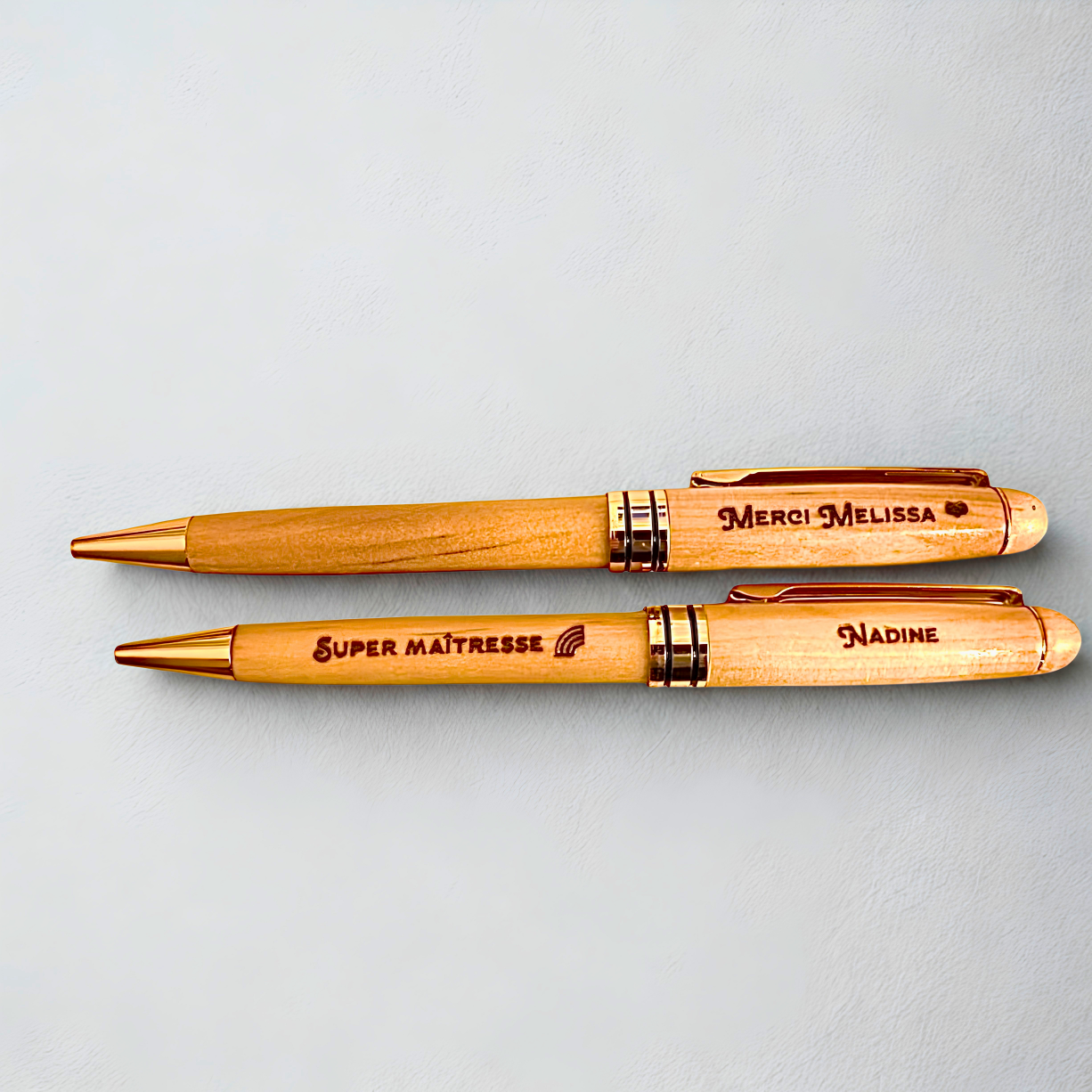 Stylo en bois d'érable personnalisé & son coffret cadeau