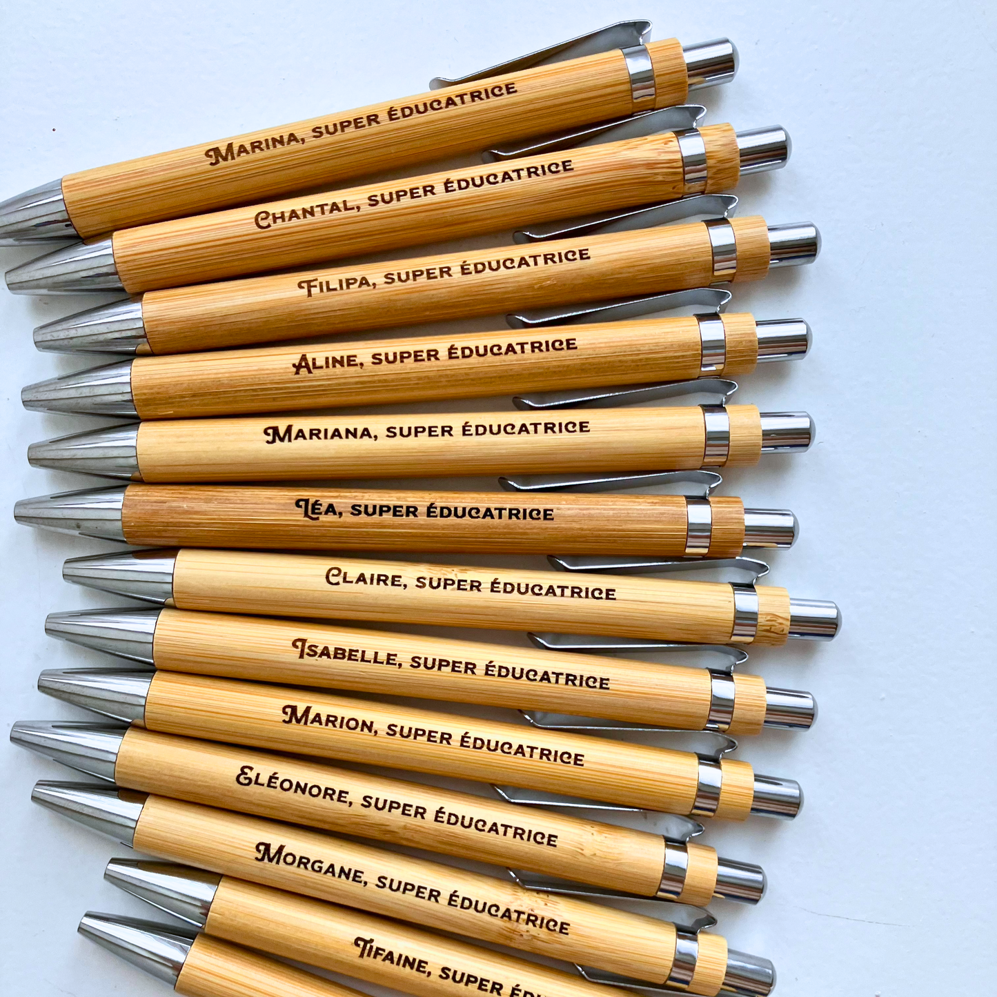 Stylo en Bambou Gravé