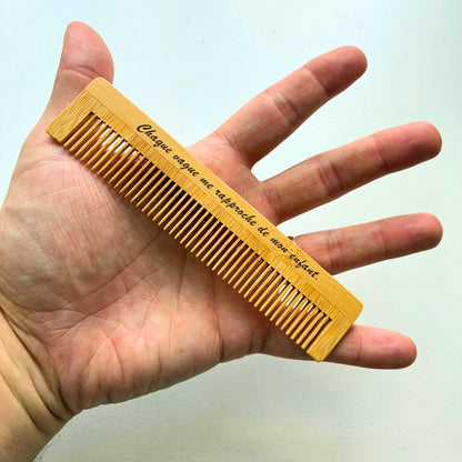 Peigne d’Accouchement Personnalisé en Bambou