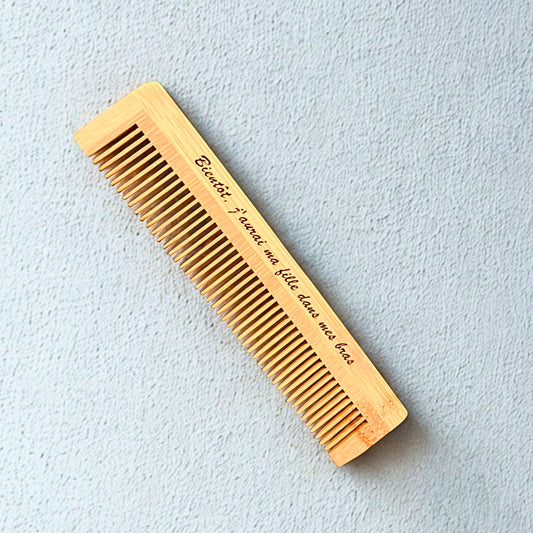Peigne d’Accouchement Personnalisé en Bambou