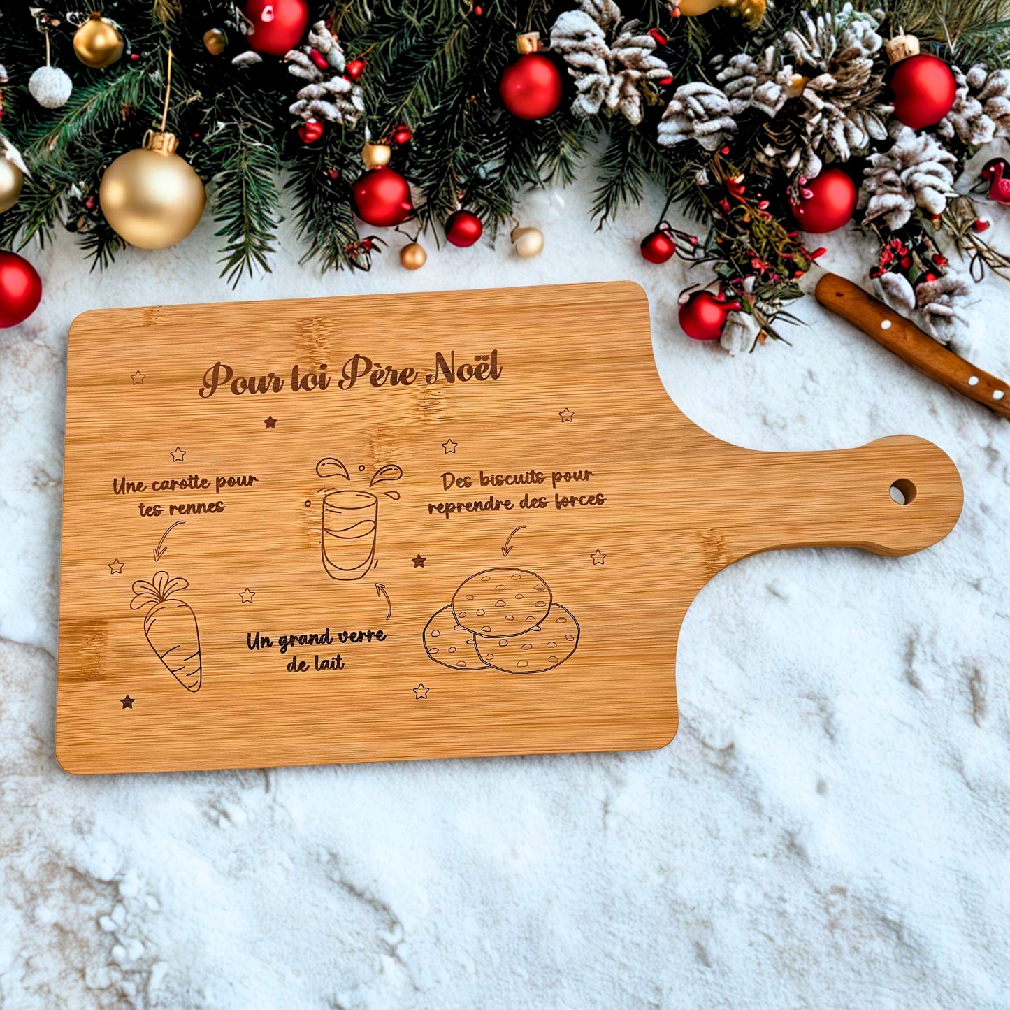 🎅 Planche gravée pour le Père Noël