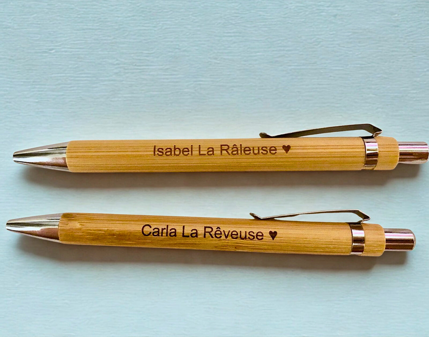 Stylo en Bambou Gravé